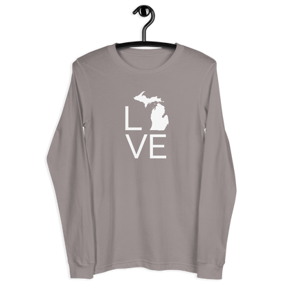 Michigan 'Love' T-Shirt (Thin Sans Font) | Unisex Long Sleeve