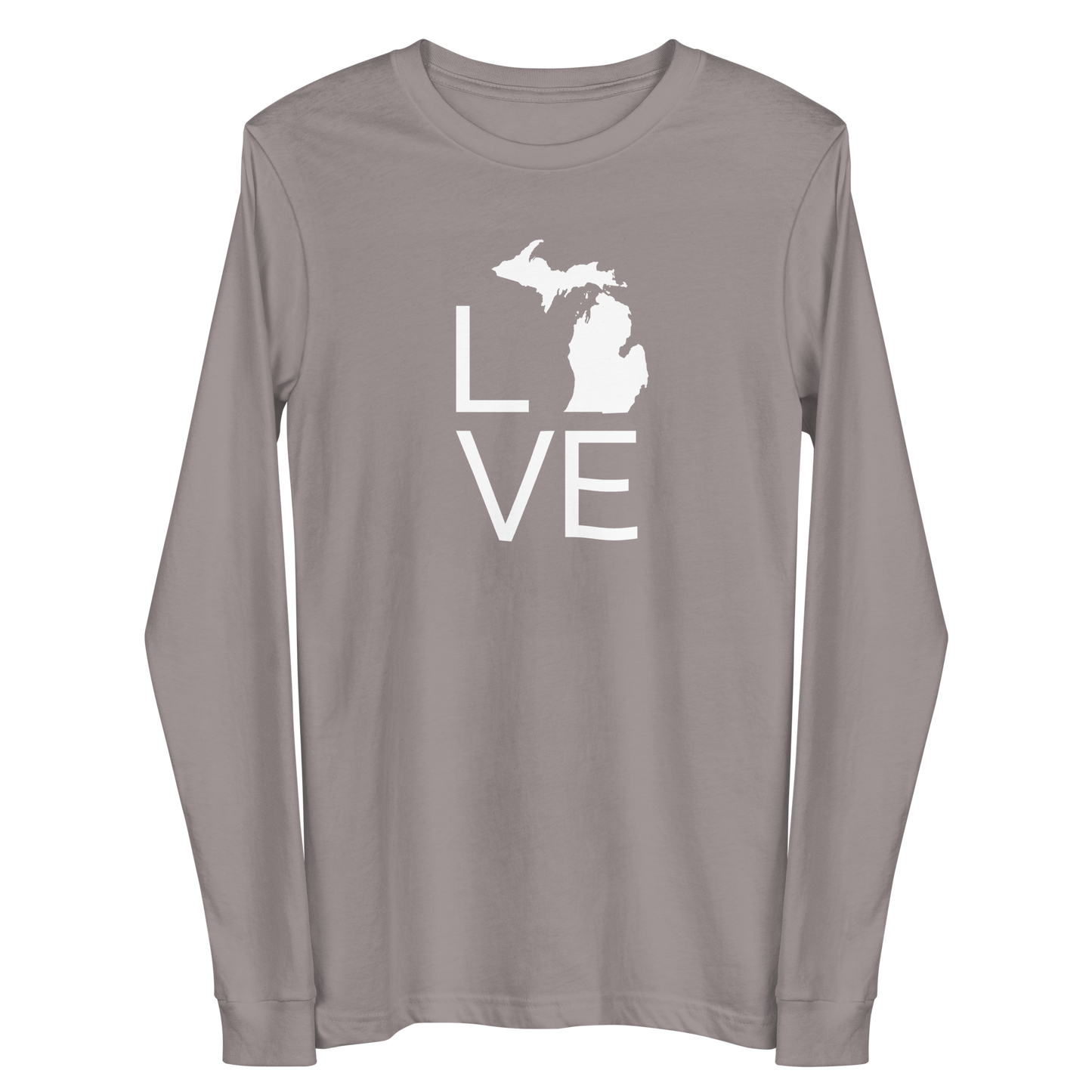 Michigan 'Love' T-Shirt (Thin Sans Font) | Unisex Long Sleeve