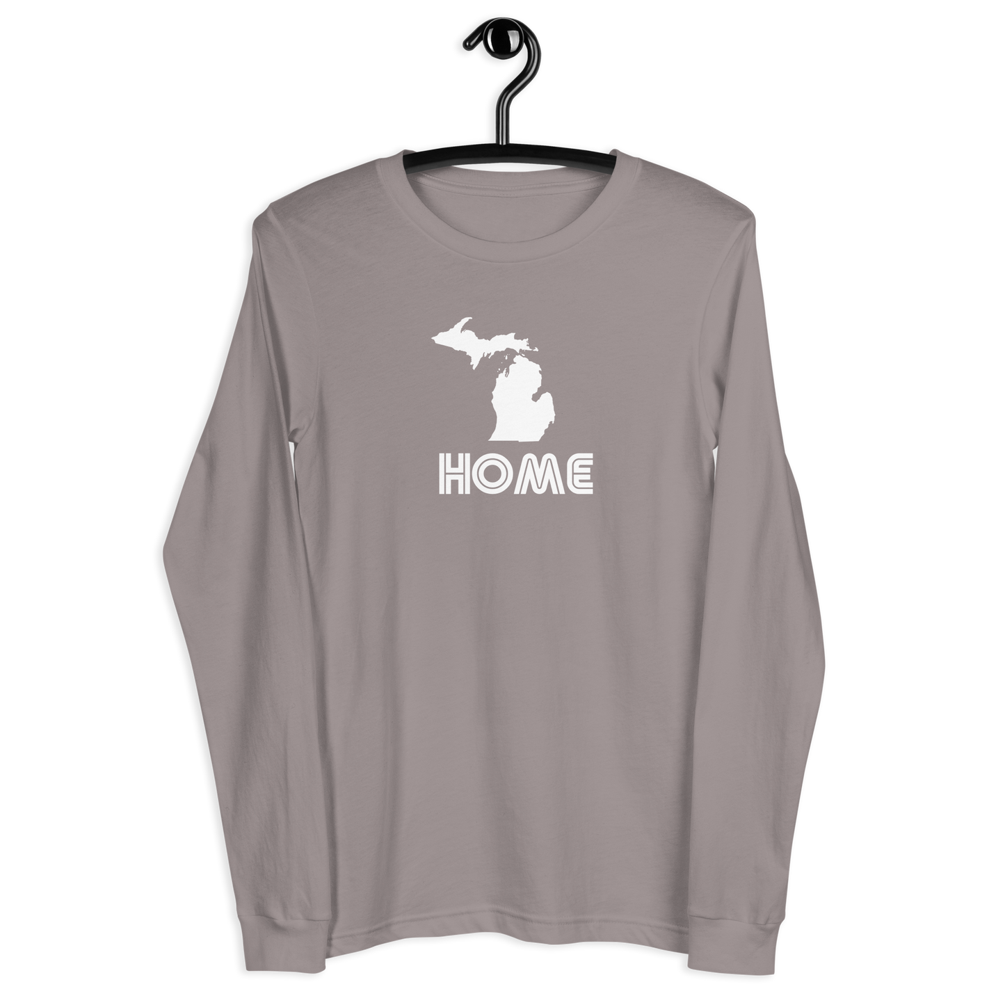 Michigan 'Home' T-Shirt (1970s Audiophile Font) | Unisex Long Sleeve