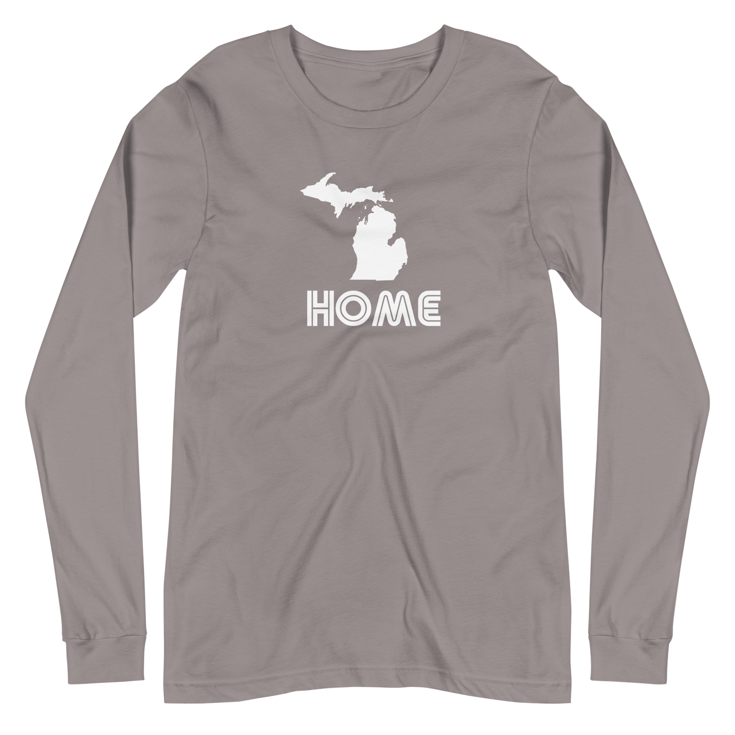 Michigan 'Home' T-Shirt (1970s Audiophile Font) | Unisex Long Sleeve