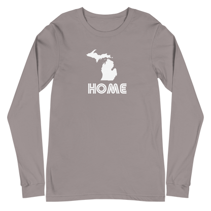 Michigan 'Home' T-Shirt (1970s Audiophile Font) | Unisex Long Sleeve