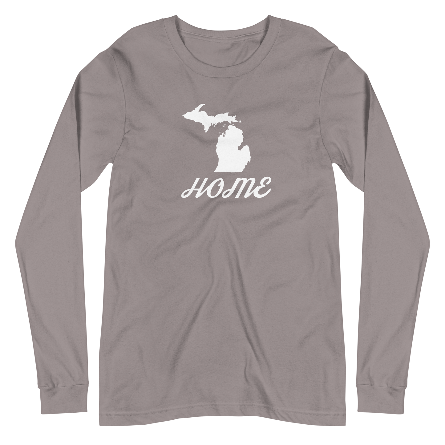 Michigan 'Home' T-Shirt (Retro Script Font) | Unisex Long Sleeve