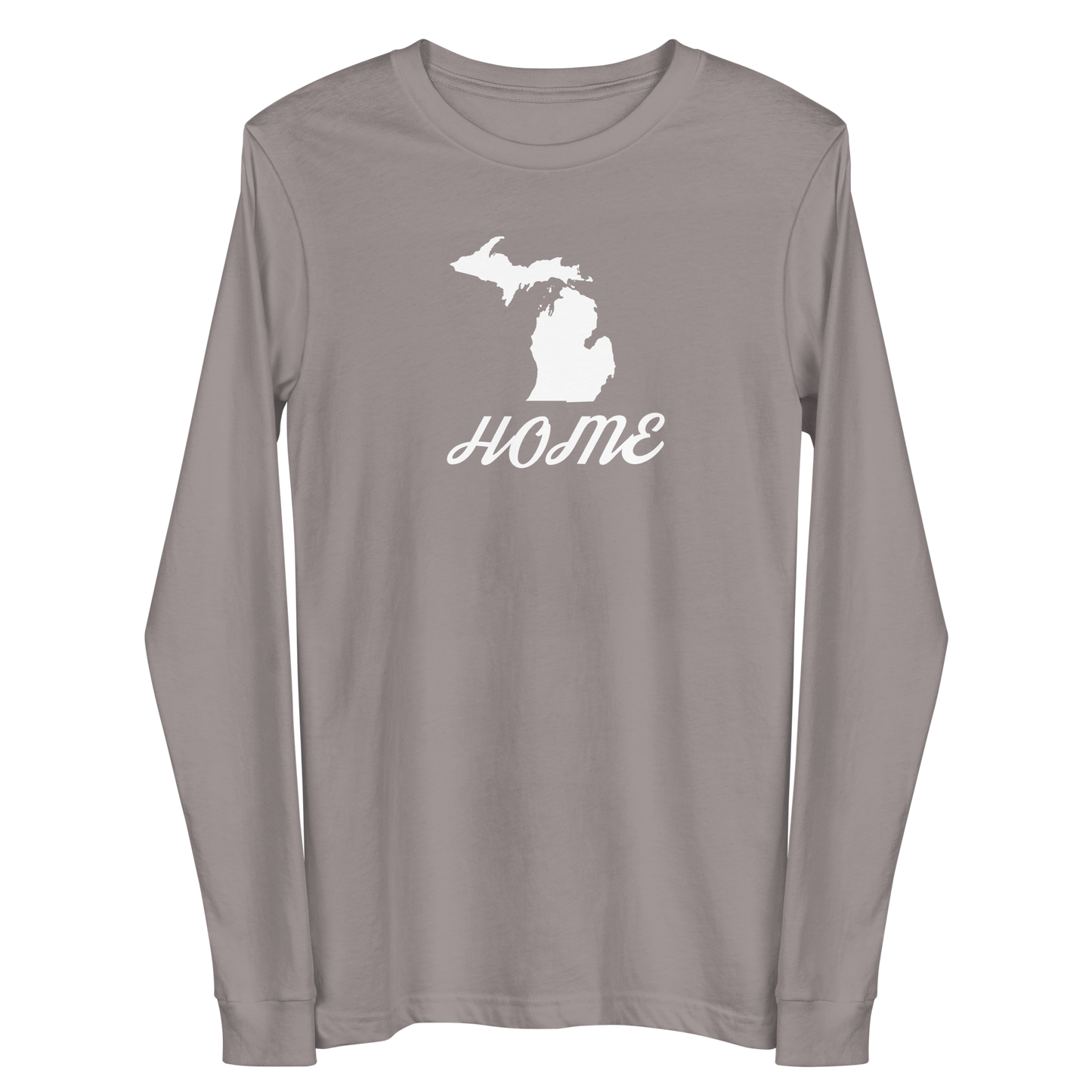 Michigan 'Home' T-Shirt (Retro Script Font) | Unisex Long Sleeve