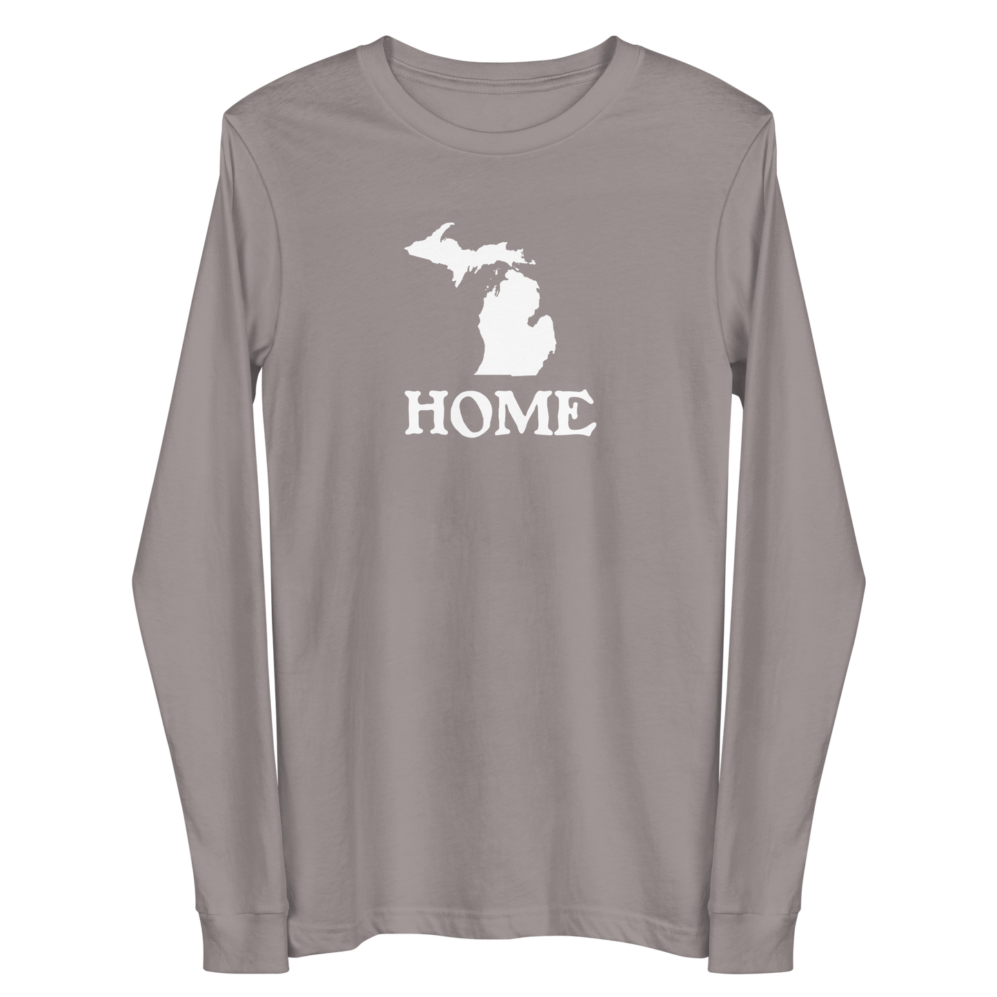 Michigan 'Home' T-Shirt (Woodcut Font) | Unisex Long Sleeve