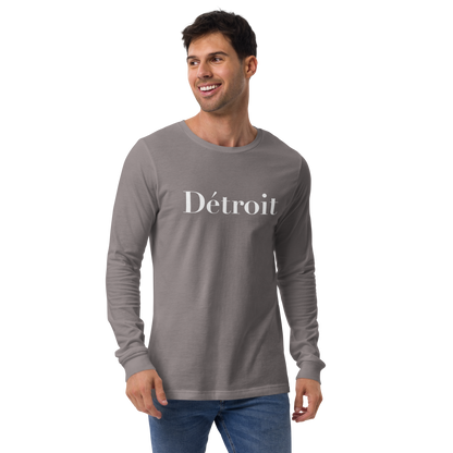 'Détroit' T-Shirt (Didot Font) | Unisex Long Sleeve