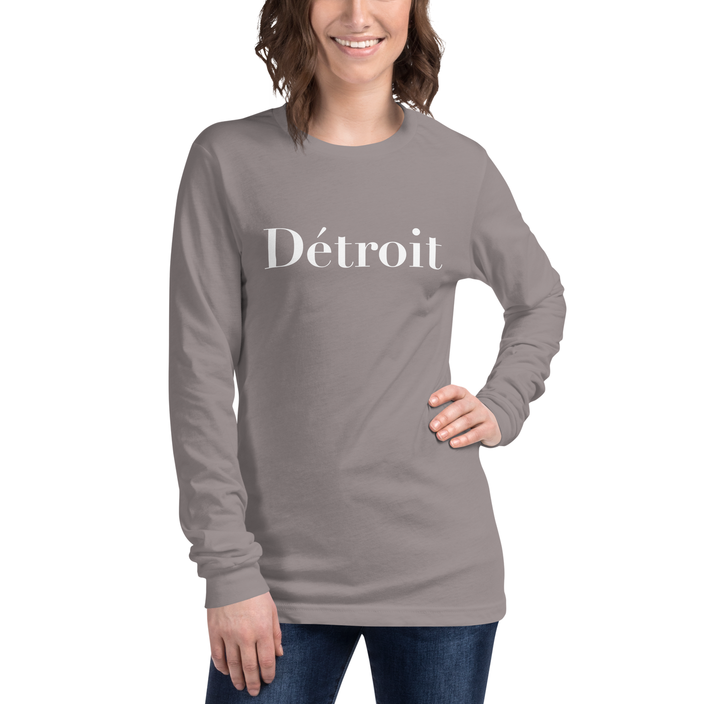 'Détroit' T-Shirt (Didot Font) | Unisex Long Sleeve