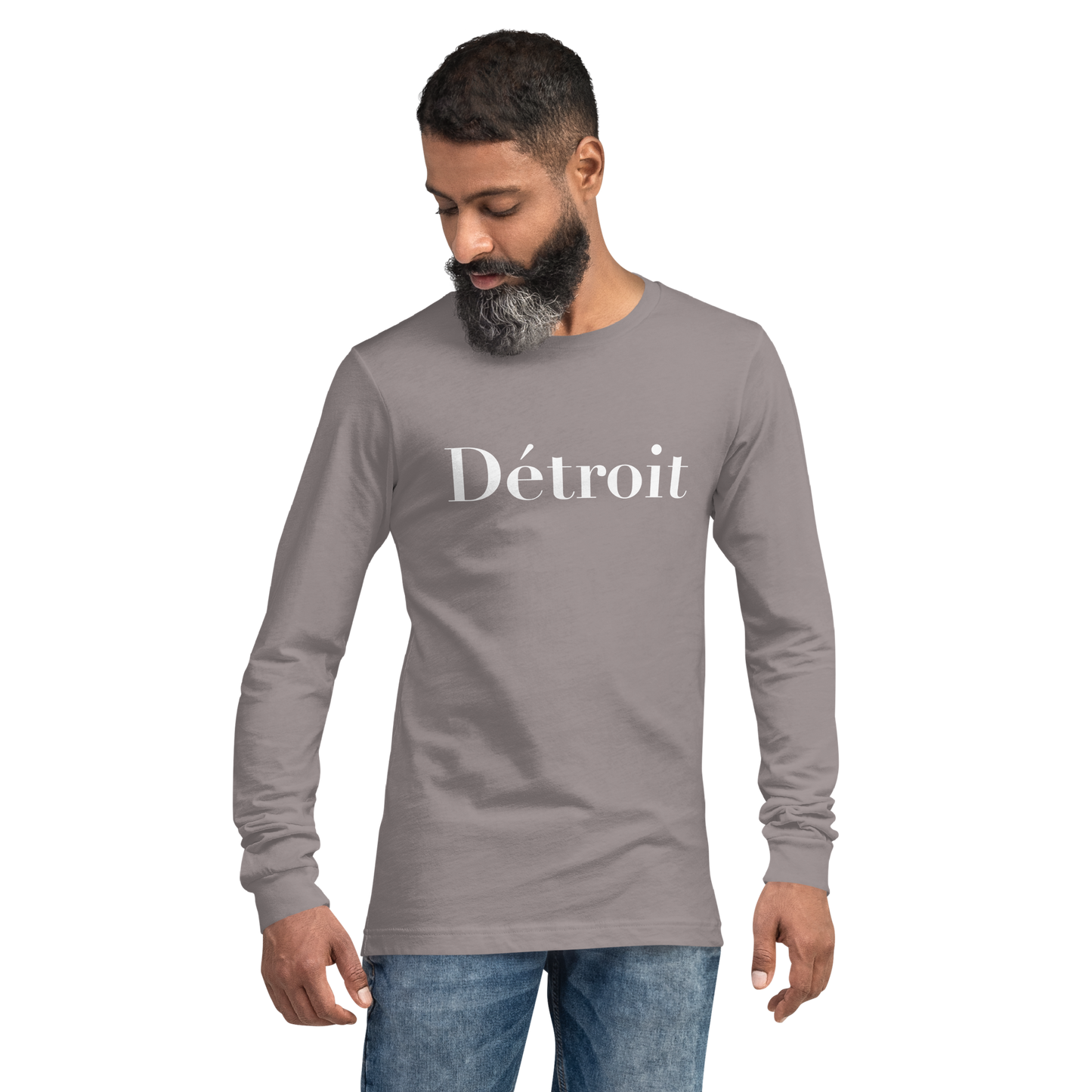 'Détroit' T-Shirt (Didot Font) | Unisex Long Sleeve