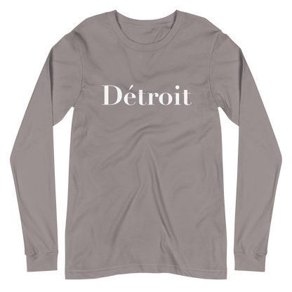 'Détroit' T-Shirt (Didot Font) | Unisex Long Sleeve