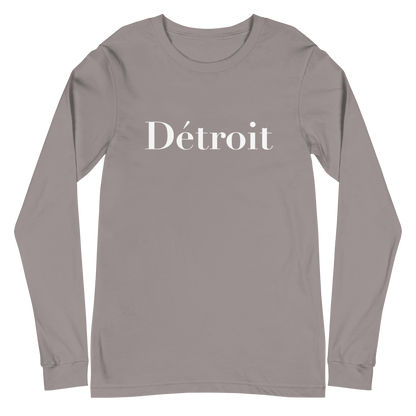 'Détroit' T-Shirt (Didot Font) | Unisex Long Sleeve