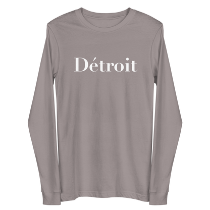 'Détroit' T-Shirt (Didot Font) | Unisex Long Sleeve