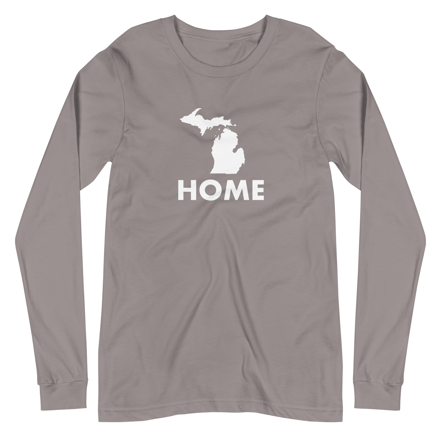 Michigan 'Home' T-Shirt (Geometric Sans Font) | Unisex Long Sleeve