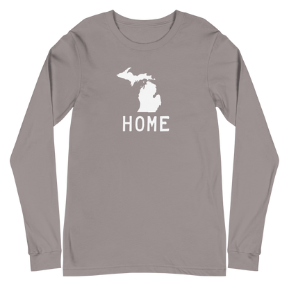 Michigan 'Home' T-Shirt (Licence Plate Font) | Unisex Long Sleeve