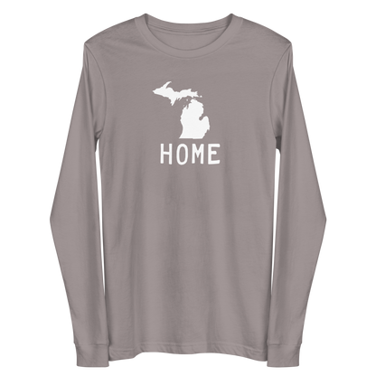 Michigan 'Home' T-Shirt (Licence Plate Font) | Unisex Long Sleeve