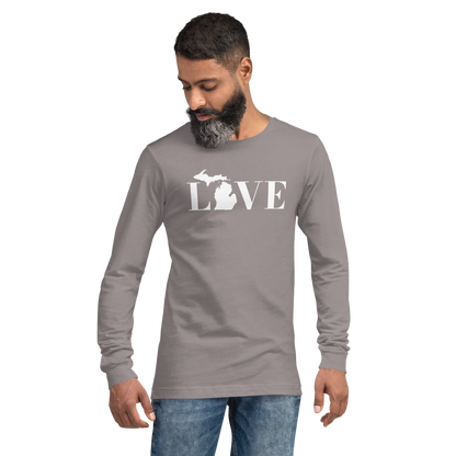 Michigan 'Love' T-Shirt (Didone Font) | Unisex Long Sleeve