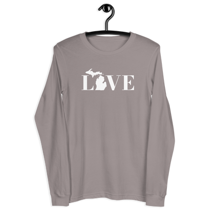 Michigan 'Love' T-Shirt (Didone Font) | Unisex Long Sleeve