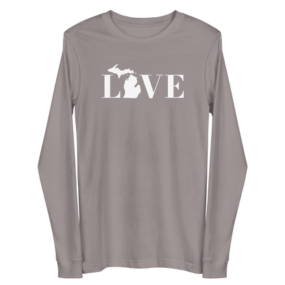 Michigan 'Love' T-Shirt (Didone Font) | Unisex Long Sleeve