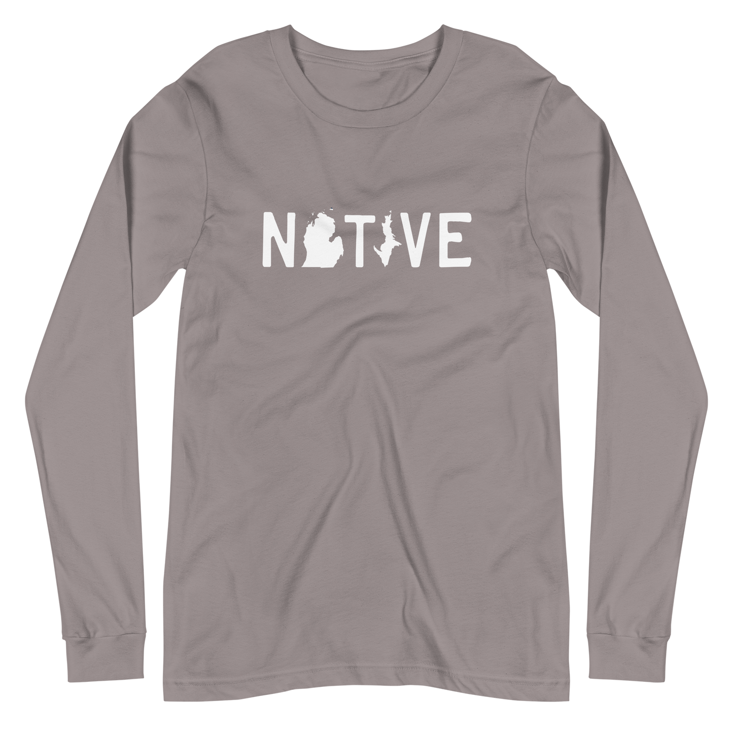 Michigan 'Native' T-Shirt (Licence Plate Font) | Unisex Long Sleeve