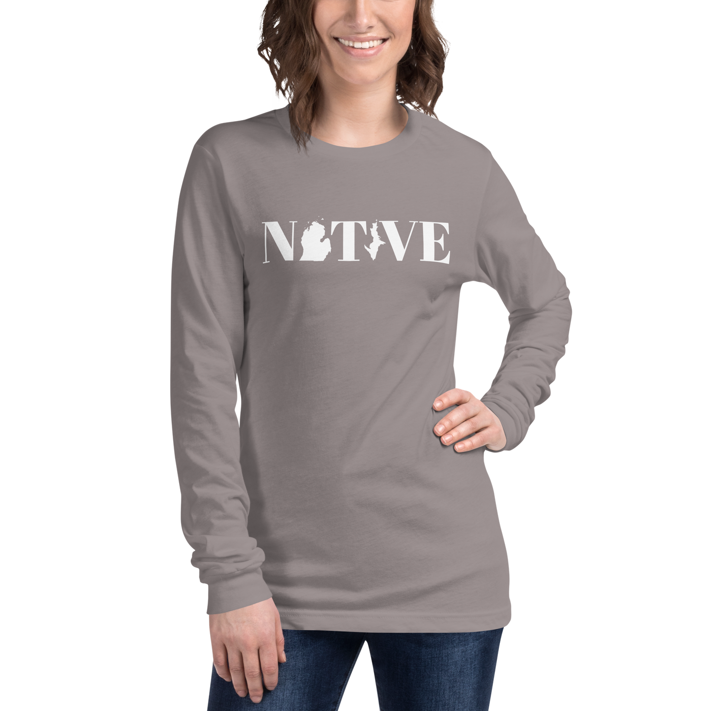 Michigan 'Native' T-Shirt (Didone Font) | Unisex Long Sleeve