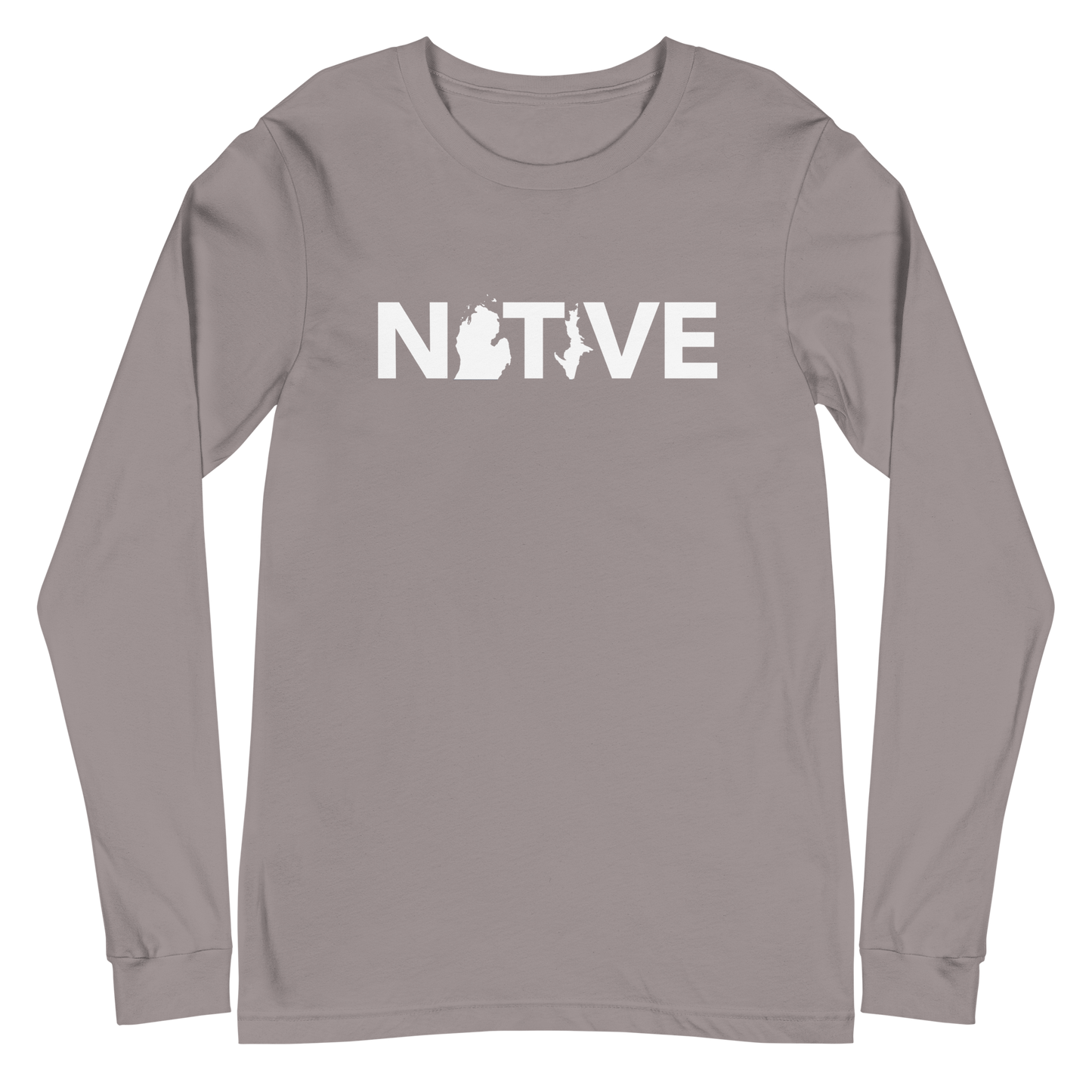 Michigan 'Native' T-Shirt (Geometric Sans Font) | Unisex Long Sleeve