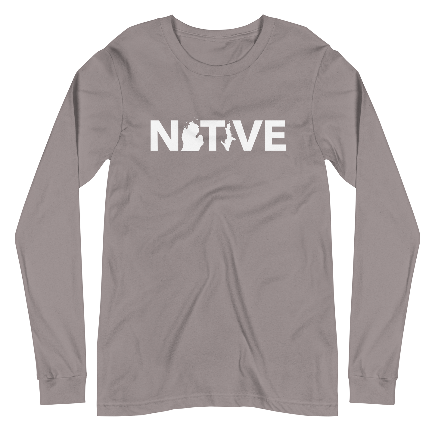 Michigan 'Native' T-Shirt (Geometric Sans Font) | Unisex Long Sleeve