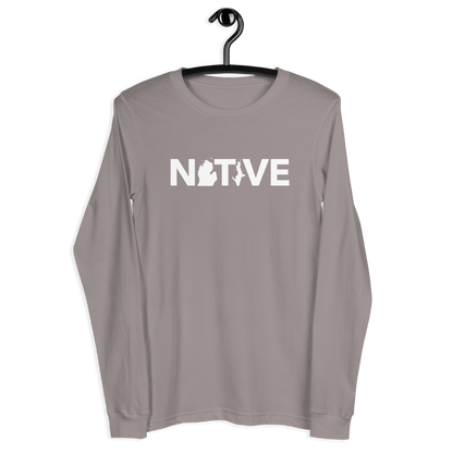 Michigan 'Native' T-Shirt (Geometric Sans Font) | Unisex Long Sleeve