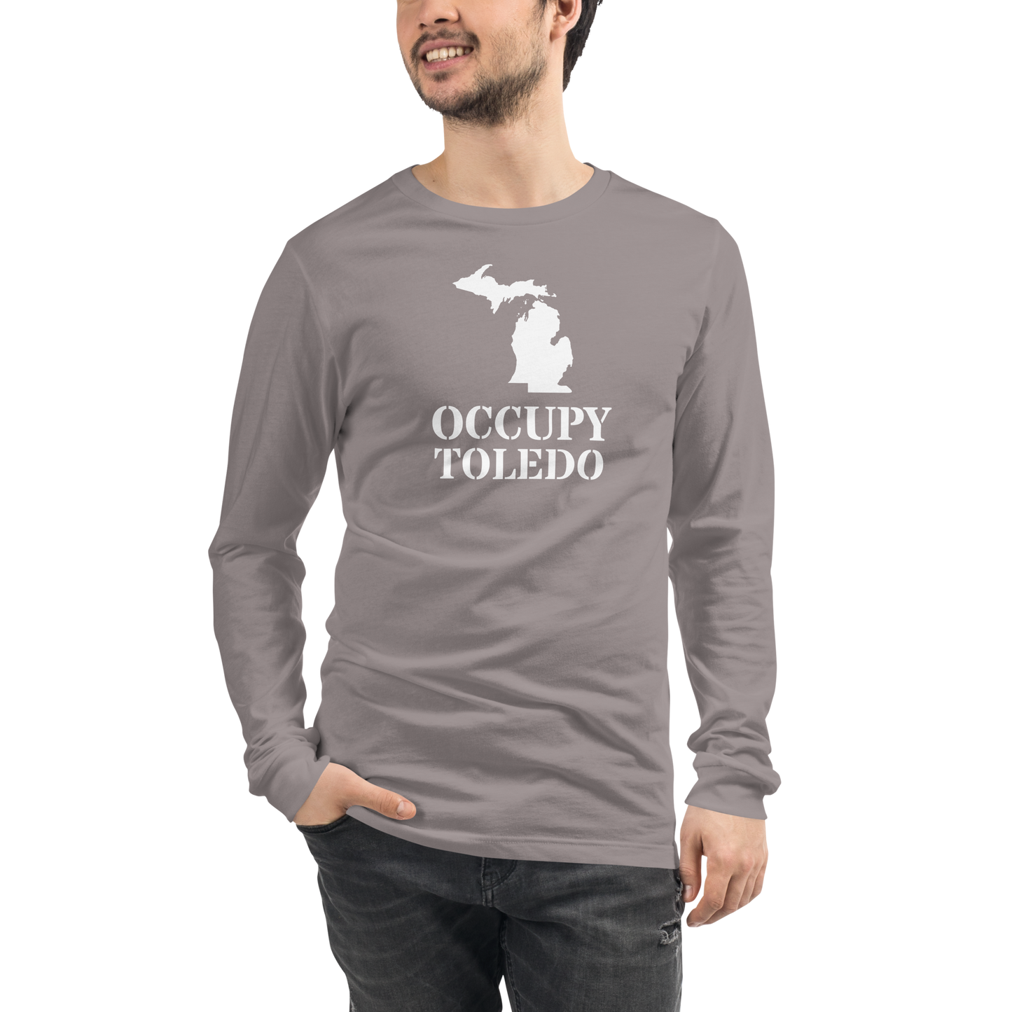 'Occupy Toledo' T-Shirt (w/ Corrected Michigan Outline) | Unisex Long Sleeve