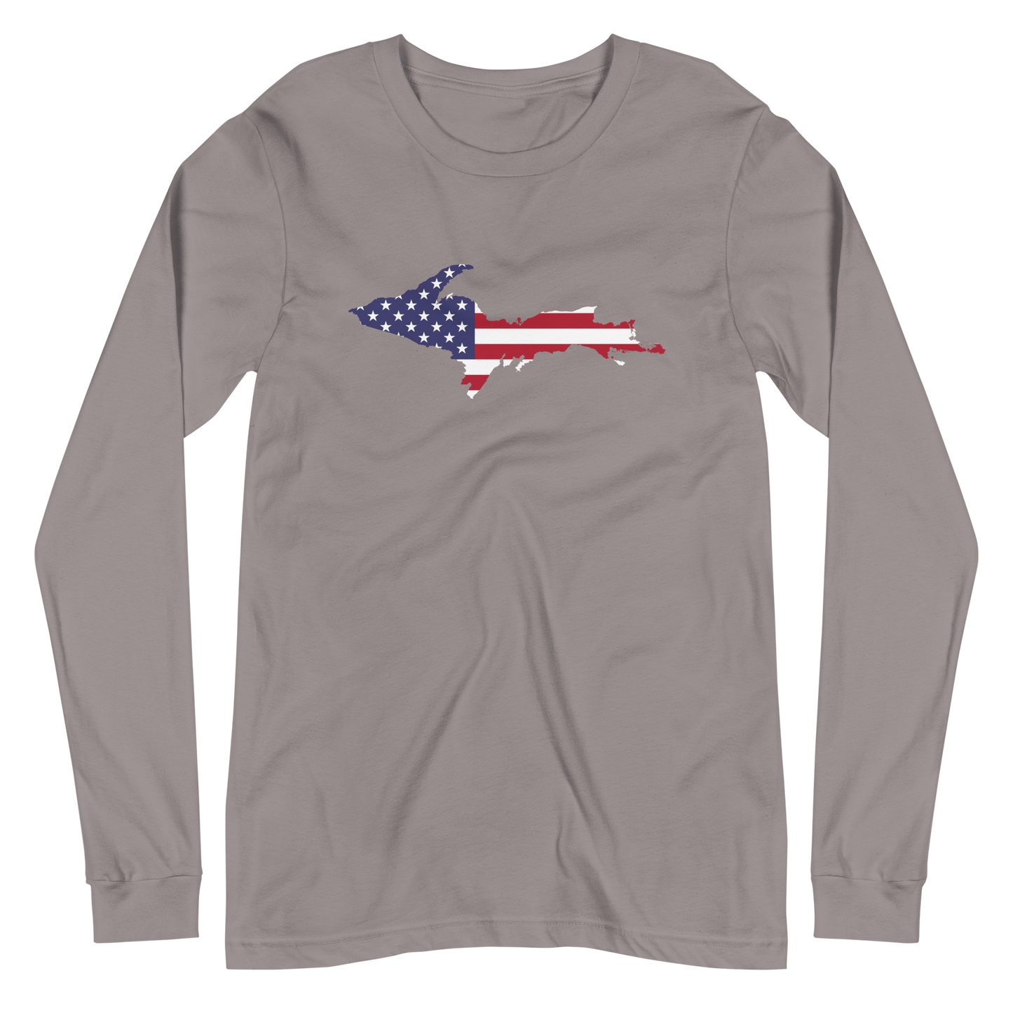 Michigan Upper Peninsula T-Shirt (w/ UP USA Flag Outline) | Unisex Long Sleeve