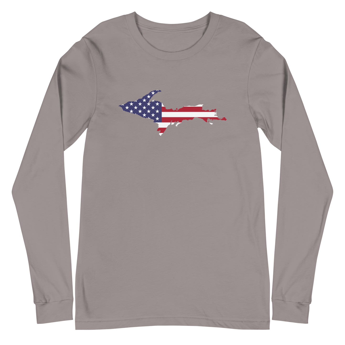 Michigan Upper Peninsula T-Shirt (w/ UP USA Flag Outline) | Unisex Long Sleeve