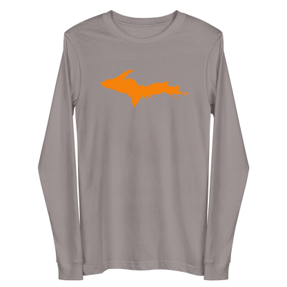 Michigan Upper Peninsula T-Shirt (w/ Orange UP Outline) | Unisex Long Sleeve