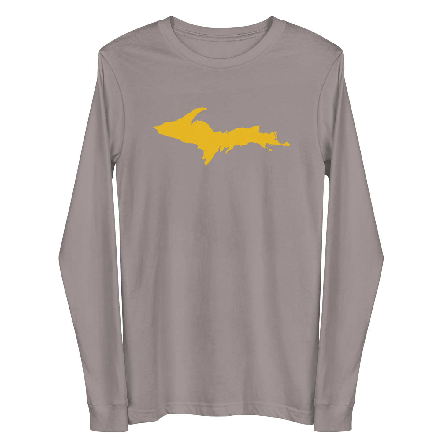 Michigan Upper Peninsula T-Shirt (w/ Gold UP Outline) | Unisex Long Sleeve