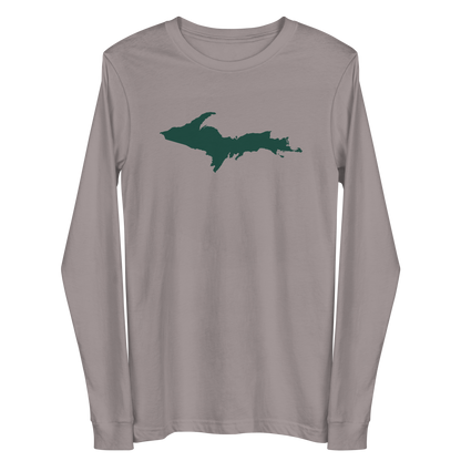 Michigan Upper Peninsula T-Shirt (w/ Green UP Outline) | Unisex Long Sleeve