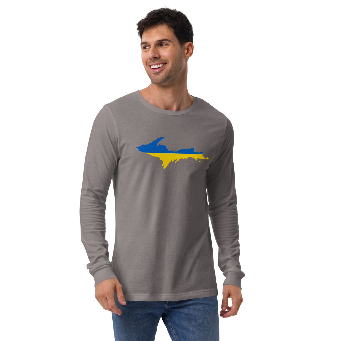 Michigan Upper Peninsula T-Shirt (w/ UP Ukraine Outline) | Unisex Long Sleeve