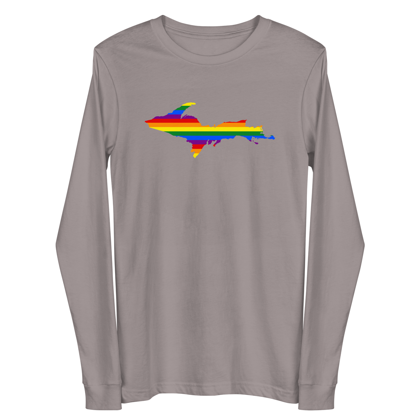 Michigan Upper Peninsula T-Shirt (w/ UP Pride Flag Outline) | Unisex Long Sleeve