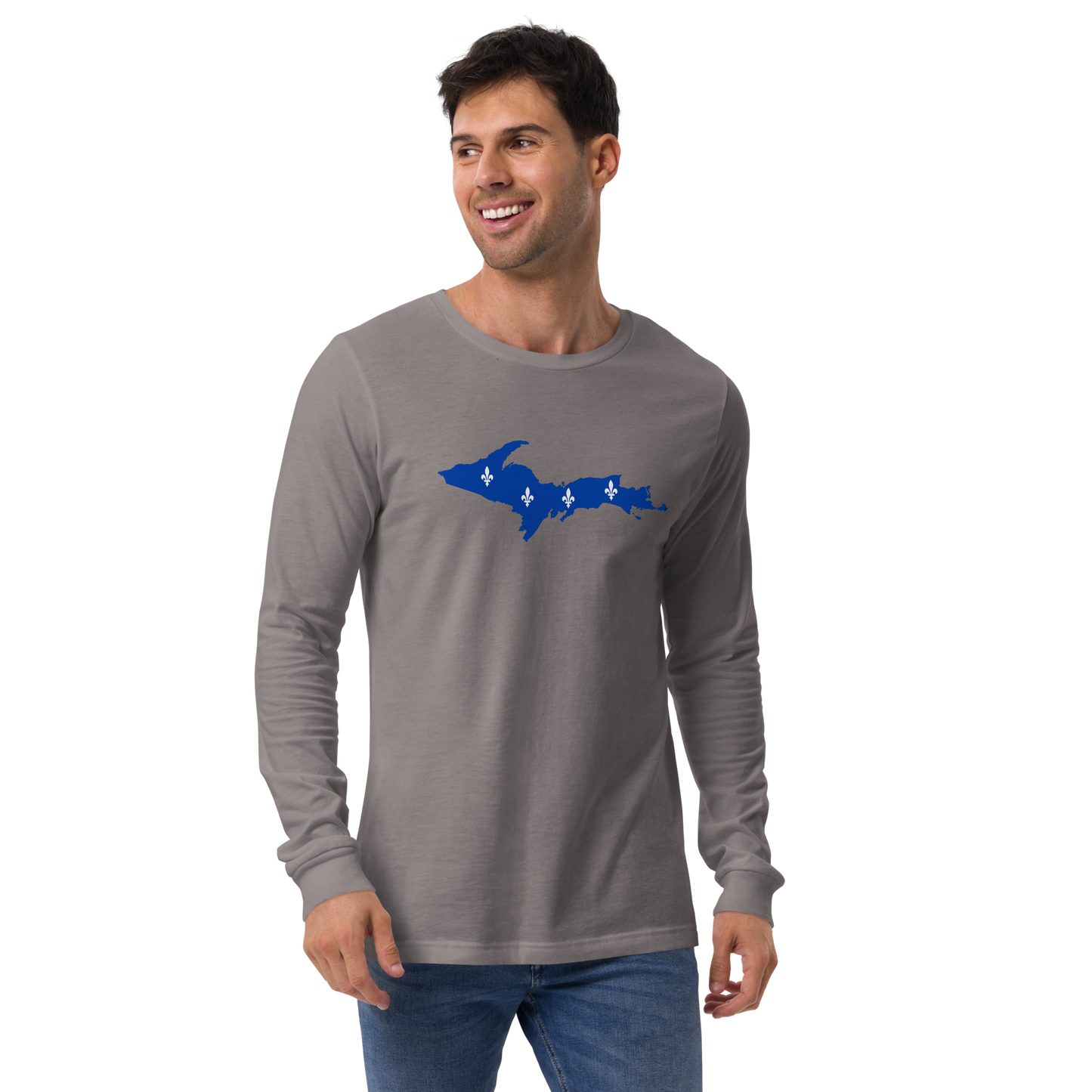 Michigan Upper Peninsula T-Shirt (w/ UP Quebec Flag Outline) | Unisex Long Sleeve