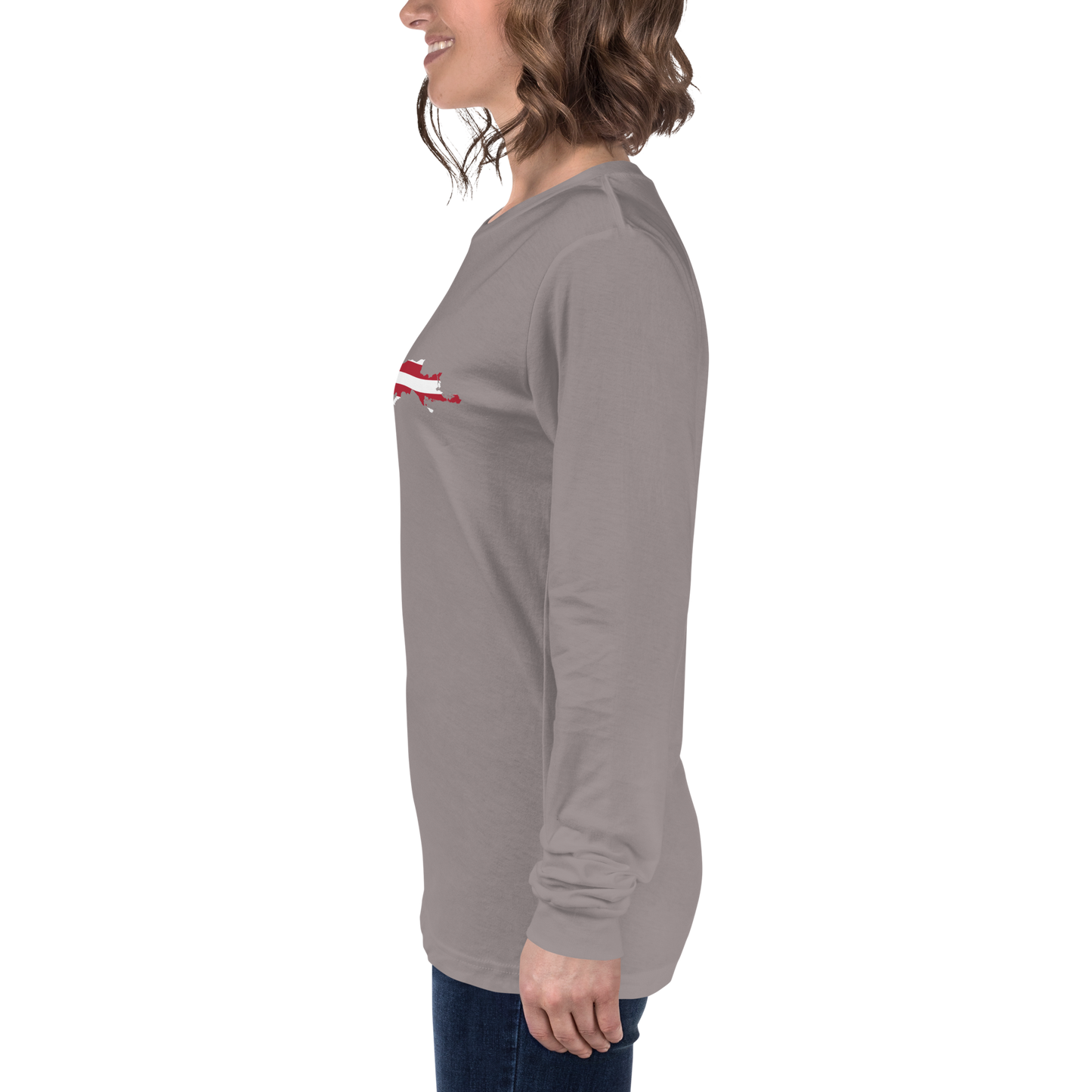 Michigan Upper Peninsula T-Shirt (w/ UP USA Flag Outline) | Unisex Long Sleeve