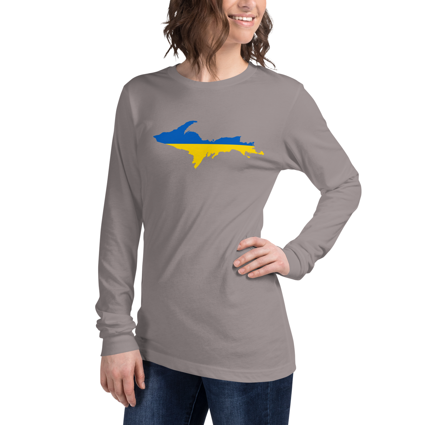 Michigan Upper Peninsula T-Shirt (w/ UP Ukraine Outline) | Unisex Long Sleeve