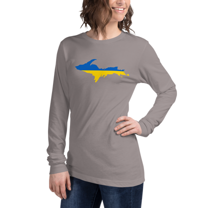 Michigan Upper Peninsula T-Shirt (w/ UP Ukraine Outline) | Unisex Long Sleeve