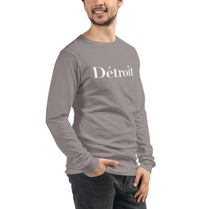 'Détroit' T-Shirt (Didot Font) | Unisex Long Sleeve