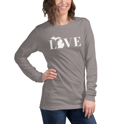 Michigan 'Love' T-Shirt (Didone Font) | Unisex Long Sleeve