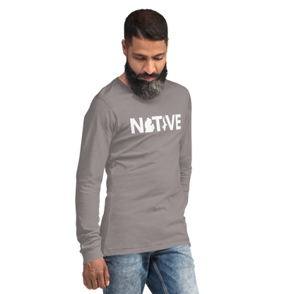 Michigan 'Native' T-Shirt (Geometric Sans Font) | Unisex Long Sleeve