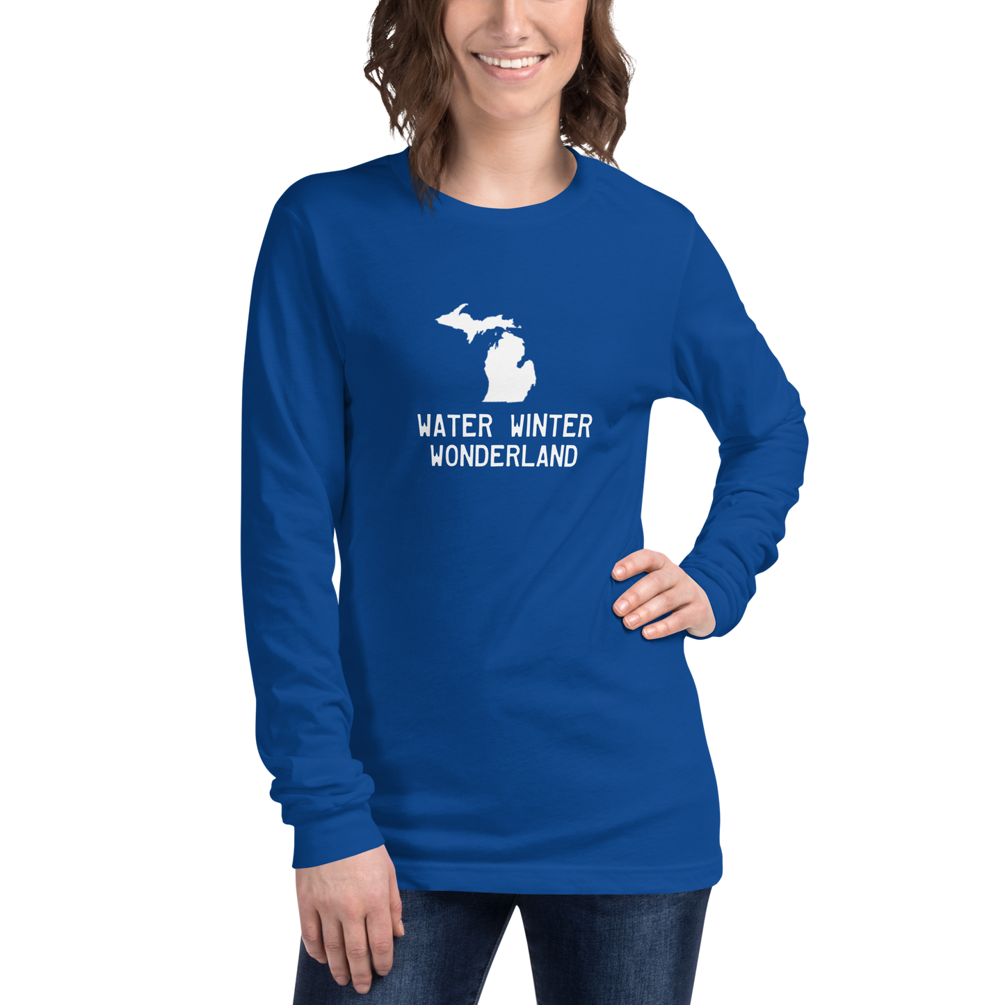 Michigan 'Water Winter Wonderland' Long Sleeve T-Shirt | Unisex