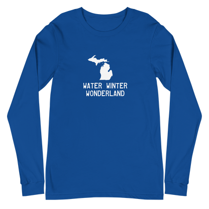 Michigan 'Water Winter Wonderland' Long Sleeve T-Shirt | Unisex