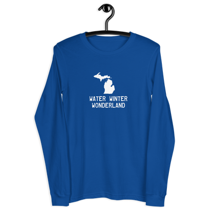 Michigan 'Water Winter Wonderland' Long Sleeve T-Shirt | Unisex