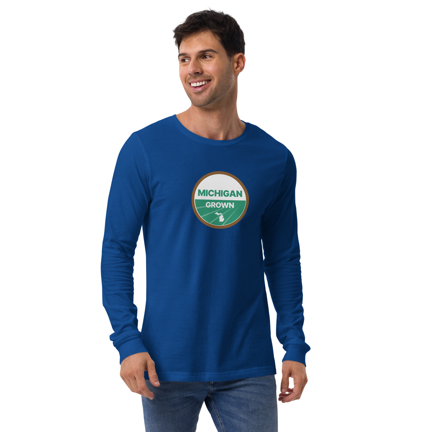 'Michigan Grown' Long Sleeve T-Shirt (Organic Certification Parody)