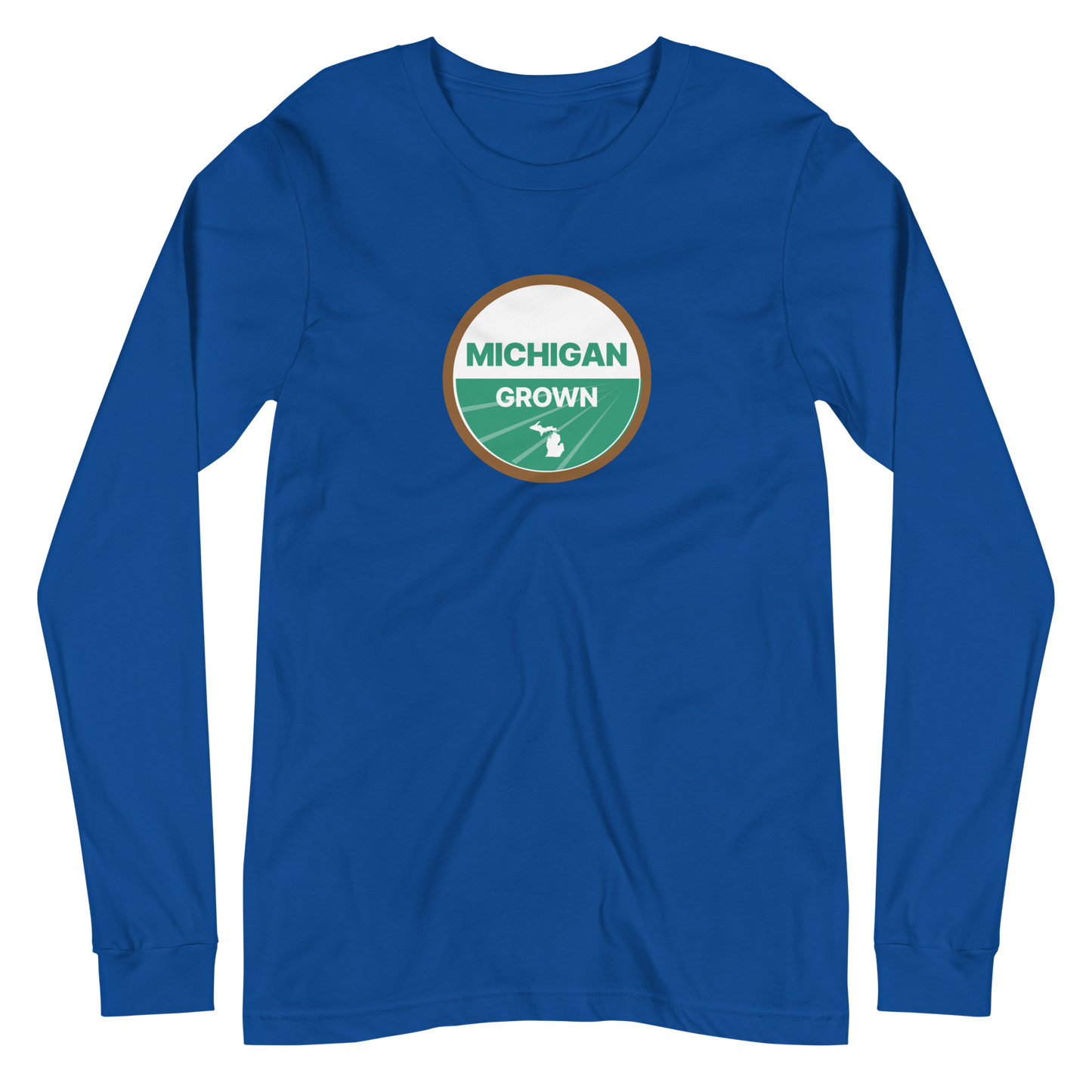 'Michigan Grown' Long Sleeve T-Shirt (Organic Certification Parody)