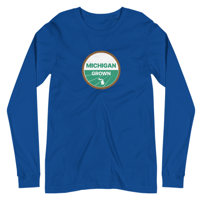 'Michigan Grown' Long Sleeve T-Shirt (Organic Certification Parody)