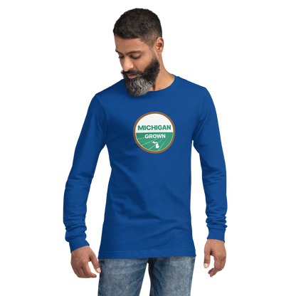 'Michigan Grown' Long Sleeve T-Shirt (Organic Certification Parody)