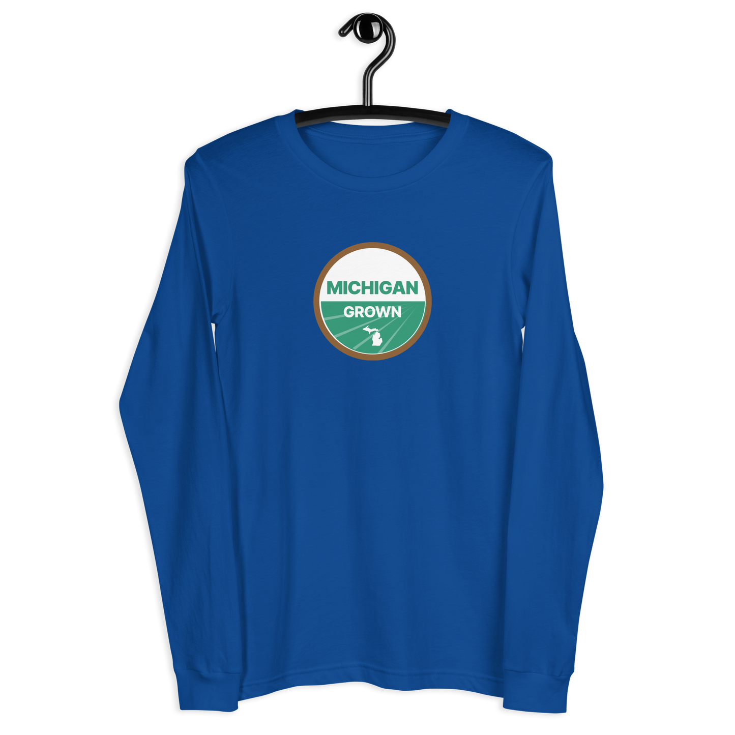 'Michigan Grown' Long Sleeve T-Shirt (Organic Certification Parody)