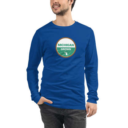 'Michigan Grown' Long Sleeve T-Shirt (Organic Certification Parody)