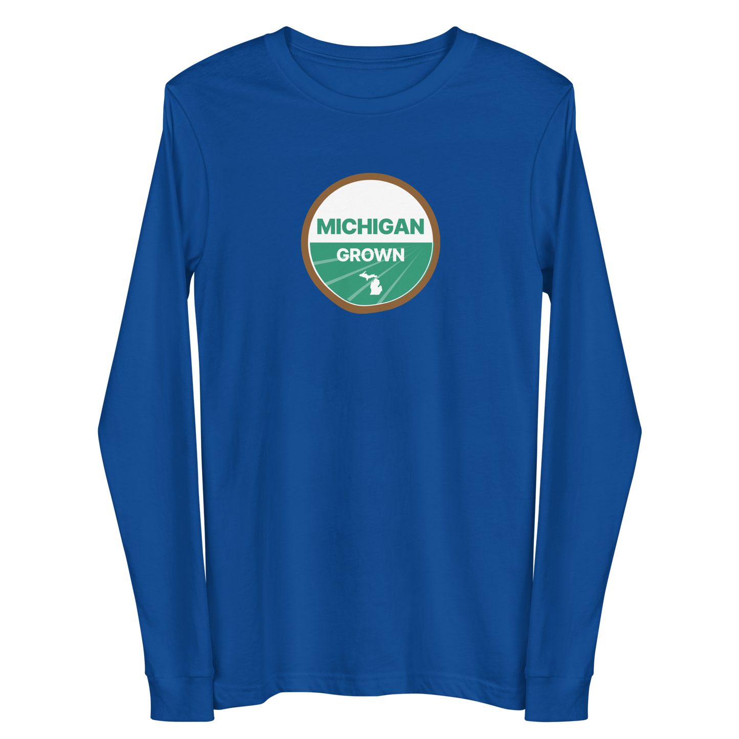 'Michigan Grown' Long Sleeve T-Shirt (Organic Certification Parody)